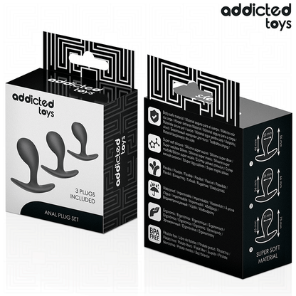 ADDICTED TOYS - 3 KPL:N SARJA ANAALITULPPA SILIKONI MALLI 3