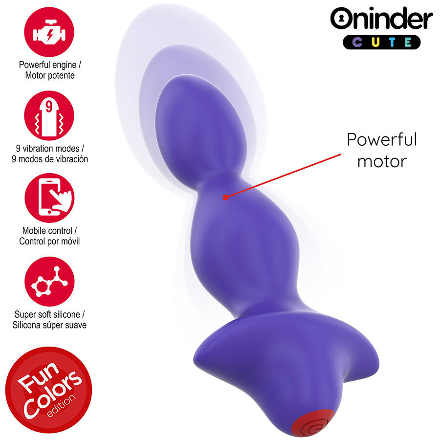 ONINDER CUTE - LOVE BUTT VIBRERANDE ANALPLUGGDILATOR - GRATIS VÄRLDSOMSPÄNNANDE APP