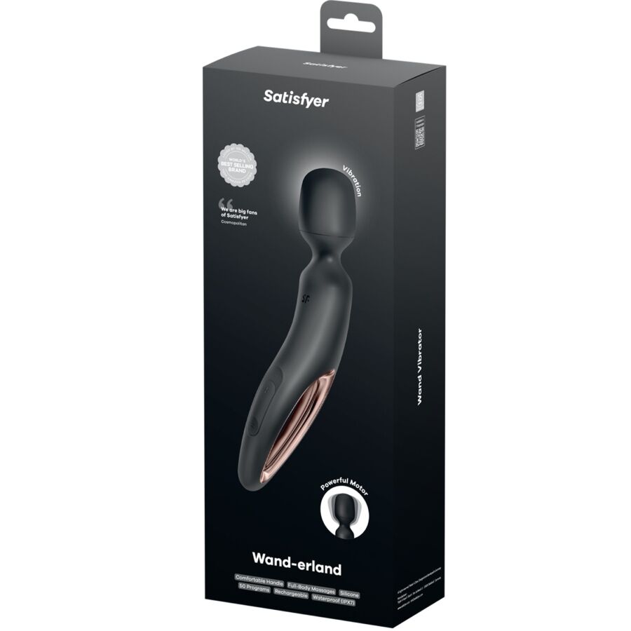 SATISFYER - WAND ERLAND VÄRISEVÄ HIERONTALAITTEEN MUSTA