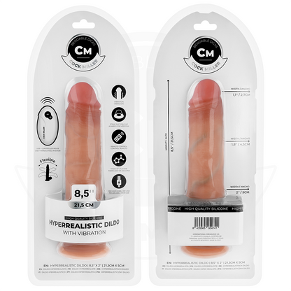 COCK MILLER - REALISTINEN DILDO IMUKUPILLA JA VÄRÄHTELYLLÄ KAUKOSÄÄTIMELLÄ 21,5 CM