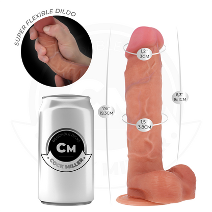 COCK MILLER - HYPERREALISTISET NIVELEDILDOT 19,3 CM