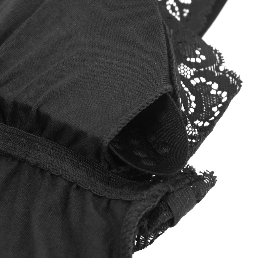 SUBBLIME - MUSTA KUKKAKUOSINEN PITSIKORISTEINEN NALLE S/M