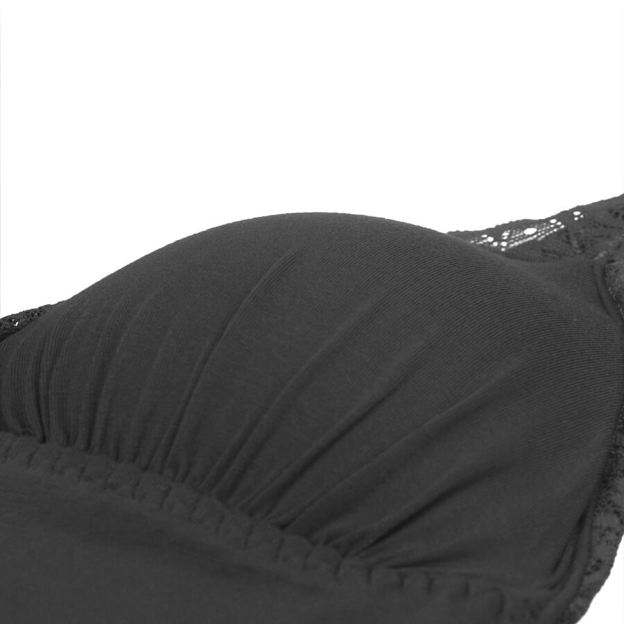 SUBBLIME - MUSTA KUKKAKUOSINEN PITSIKORISTEINEN NALLE L/XL