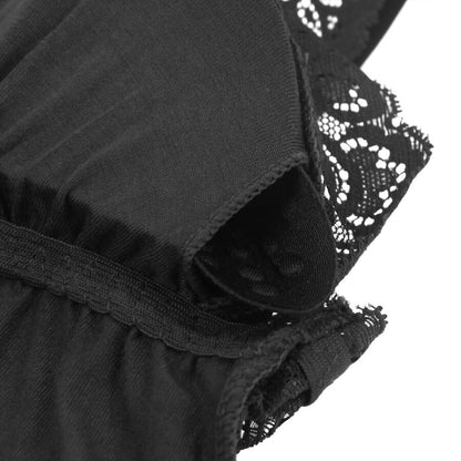 SUBBLIME - MUSTA KUKKAKUOSINEN PITSIKORISTEINEN NALLE L/XL