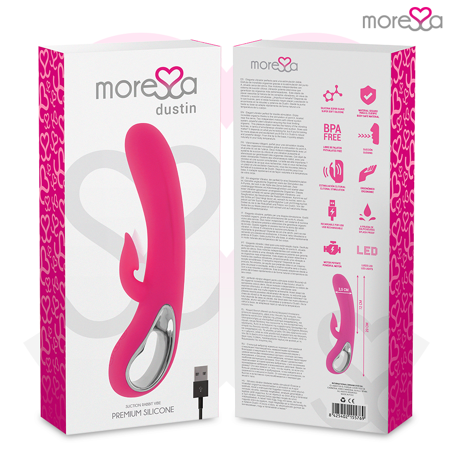 MORESSA - DUSTIN CLITORAL SUCTION AND POWERFUL VIBRATION PREMIUM SILICONE RECHARGEABLE