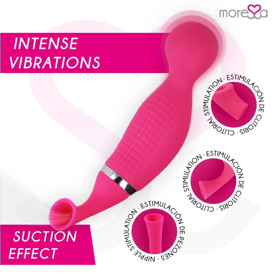 MORESSA - KIRK DUO SUCTION + MULTI-PERFORMANCE MASSAGER PREMIUM SILICONE RECHARGEABLE