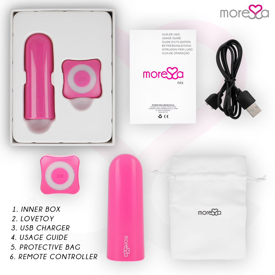 MORESSA - NIX VIBRATOR FJÄRRKONTROLL ROSA