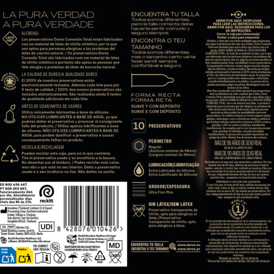 DUREX - TOTAL CONNECTION XL ULTRA FINE PLUS LATEKSITÖN 10 KPL