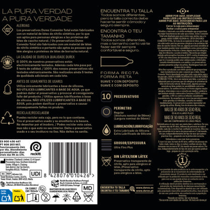 DUREX - TOTAL CONNECTION XL ULTRA FINE PLUS LATEKSITÖN 10 KPL
