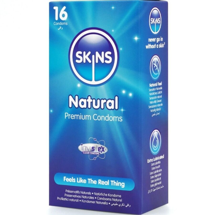 SKINS - NATURAL PREMIUM -KONDOMIT, 16 KPL:N PAKKAUS