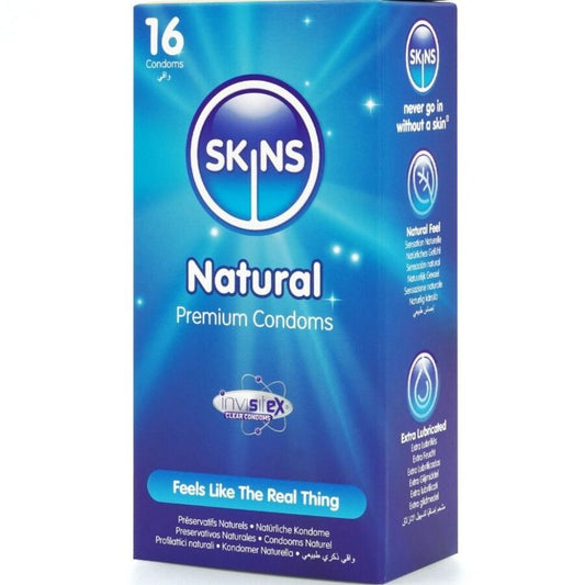 SKINS - NATURAL PREMIUM -KONDOMIT, 16 KPL:N PAKKAUS