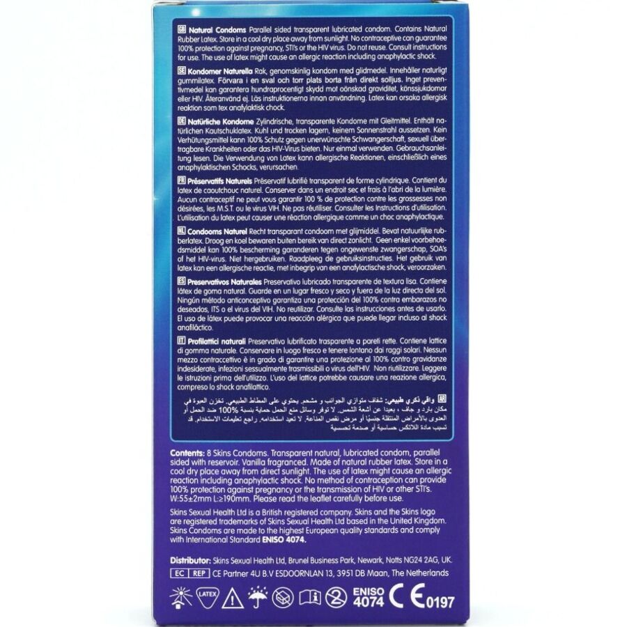 SKINS - NATURAL PREMIUM -KONDOMIT, 8 KPL