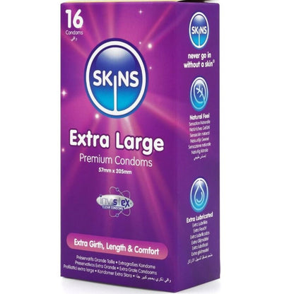 SKINS - EXTRA LARGE PREMIUM-KONDOMIPAKKAUS 16 KPL