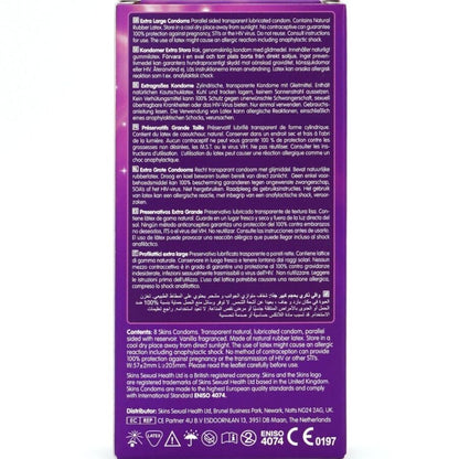 SKINS - EXTRA LARGE PREMIUM-KONDOMIPAKKAUS 8 KPL