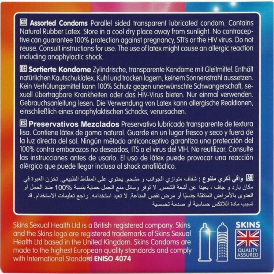 SKINS - ERILAISIA PREMIUM-KONDOMEJA, 4 KPL