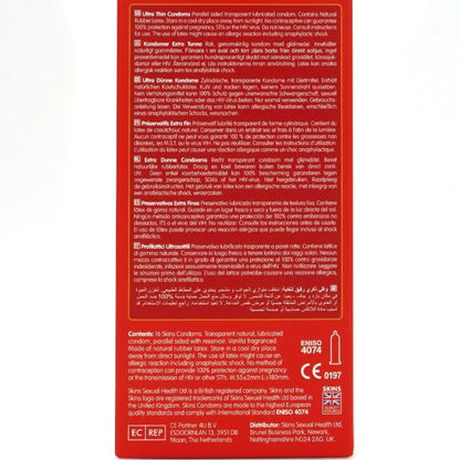 SKINS - ULTRA THIN PREMIUM -KONDOMIT, 16 KPL:N PAKKAUS