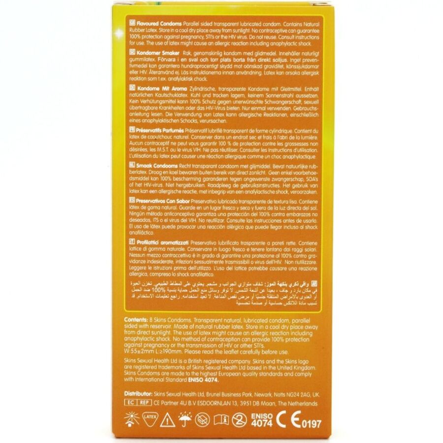 SKINS - BANAANIA PREMIUM -KONDOMIT, 8 KPL