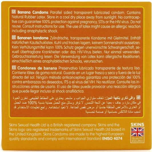 SKINS - BANAANIA PREMIUM -KONDOMIT, 4 KPL:N PAKKAUS