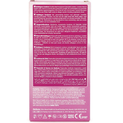 SKINS - BUBBLEGUM PREMIUM KONDOMIPAKKAUS 8 KPL