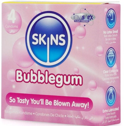 SKINS - BUBBLEGUM PREMIUM KONDOMIPAKKAUS 4 KPL