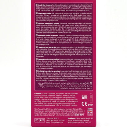 SKINS - DOTS &amp; RIBS PREMIUM-KONDOMIT 16 KPL PAKKAUS