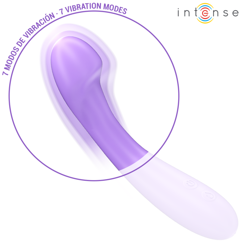 INTENSE - BECKY-VIBRAATTORI 19 CM LÄMMITETTÄVÄ 7 VÄRINÄÄ VIOLETTI