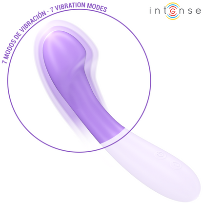 INTENSE - BECKY-VIBRAATTORI 19 CM LÄMMITETTÄVÄ 7 VÄRINÄÄ VIOLETTI