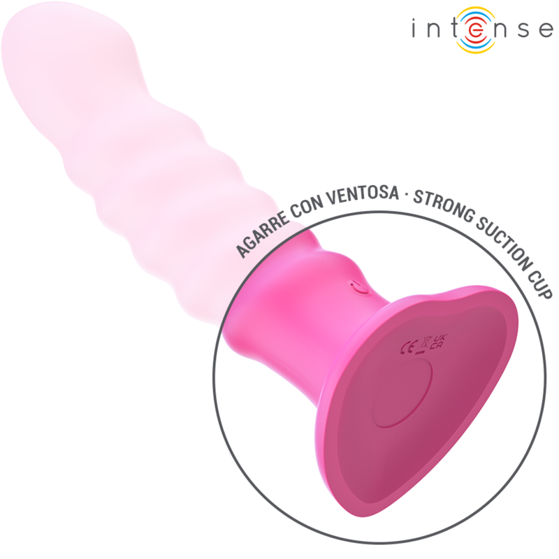 INTENSIV - CINDY VIBRATOR STORLEK L SPIRALDESIGN 10 VIBRATIONER ROSA FJÄRRKONTROLL