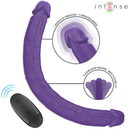 INTENSE - GUNTER DILDO KAKSOISVIRMAATORI 40 CM VIOLETTI KAUKOSÄÄDIN