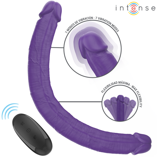 INTENSE - GUNTER DILDO KAKSOISVIRMAATORI 40 CM VIOLETTI KAUKOSÄÄDIN