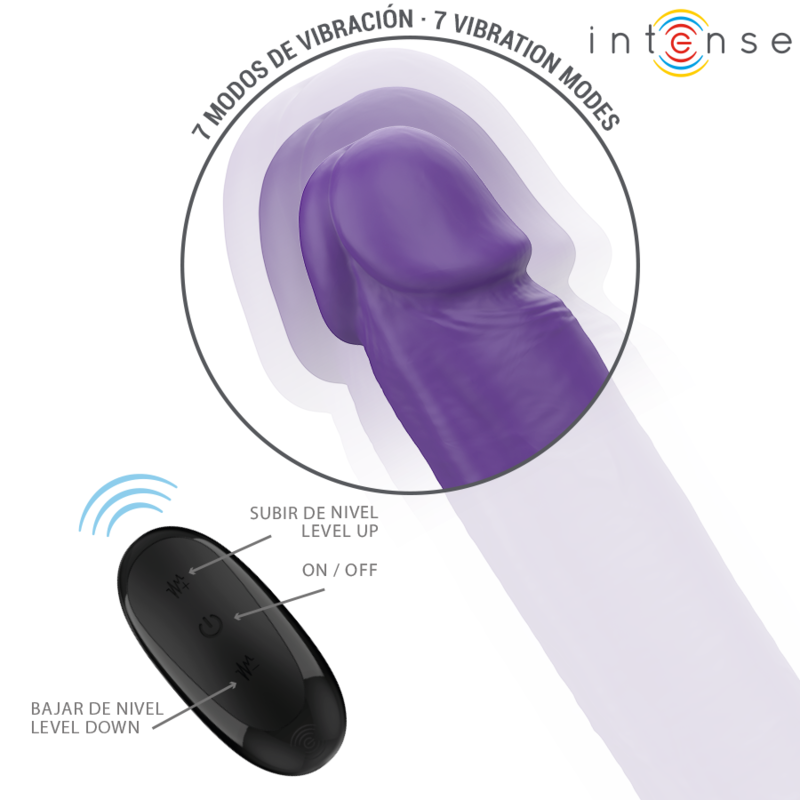 INTENSE - GUNTER DILDO KAKSOISVIRMAATORI 40 CM VIOLETTI KAUKOSÄÄDIN
