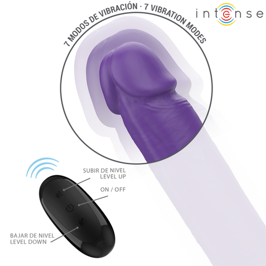 INTENSE - GUNTER DILDO KAKSOISVIRMAATORI 40 CM VIOLETTI KAUKOSÄÄDIN