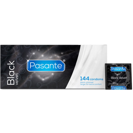 PASANTE - BLACK VELVET -kondomit, 144 kpl