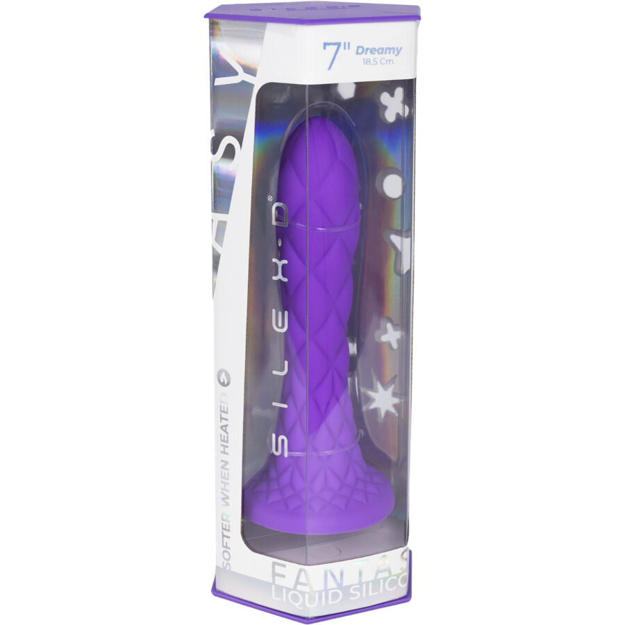SILEXD - DRÖMMIG DILDO FANTASY FLYTANDE SILIKON TERMOREAKTIV VIOLETT 18,5 CM