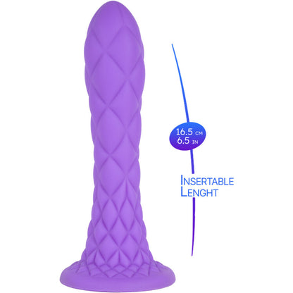 SILEXD - DRÖMMIG DILDO FANTASY FLYTANDE SILIKON TERMOREAKTIV VIOLETT 18,5 CM
