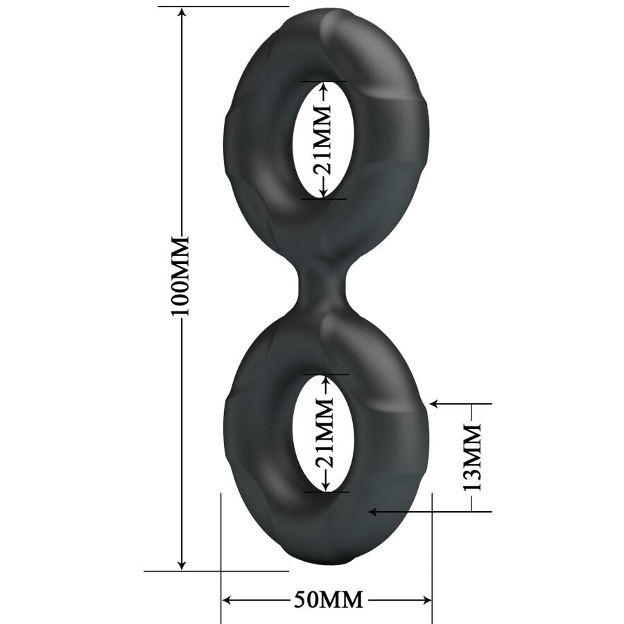 HULLU HÄRKÄ - RADWAN KAKSOISSILIKONISORMUS MALLI 19