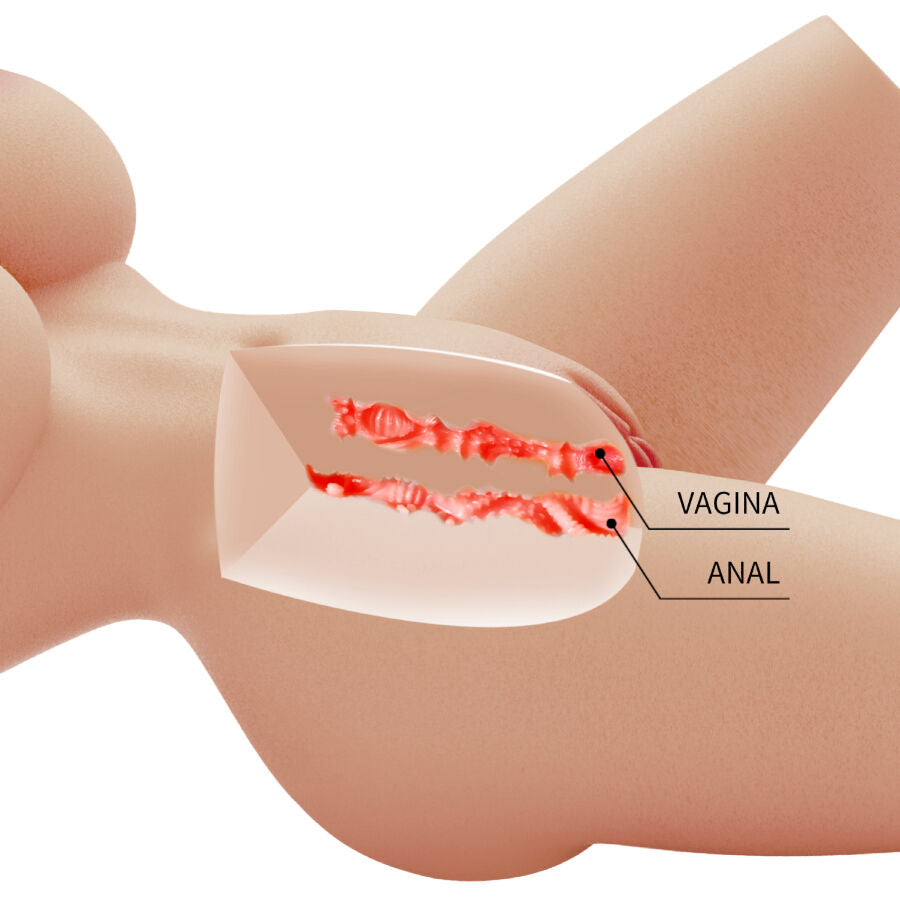 Crazy Bull - Lily Realistinen naisen vartalon vagina ja anaali 4 kg