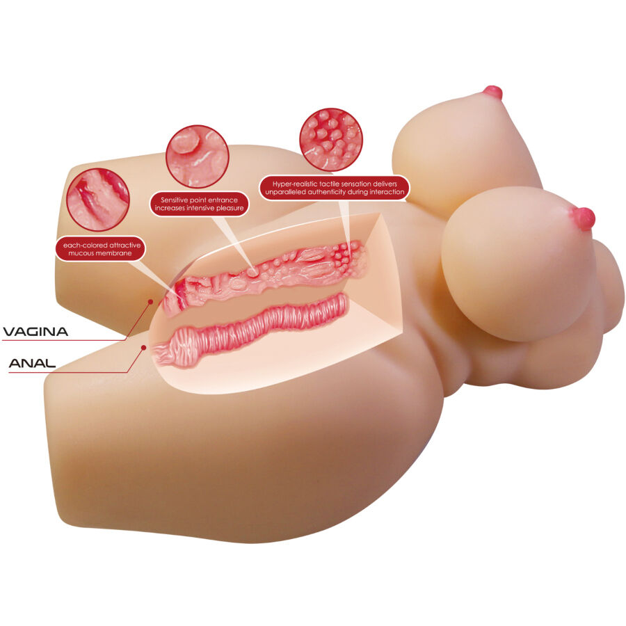 CRAZY BULL - GRACE REALISTINEN NAISEN TORSON VAGINA JA ANAALI 7,5 KG