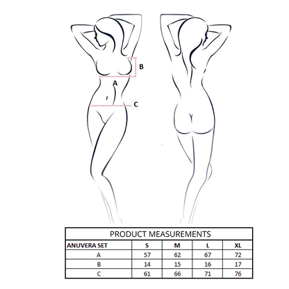 PASSION - ANUVERA-RINTALIIVI + STRINGIT SETTI VALKOINEN L/XL
