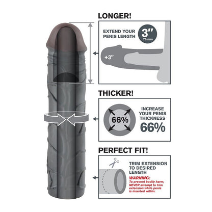 FANTASY X-TENSIONS - MEGA 3 FÖRLÄNGNING SVART