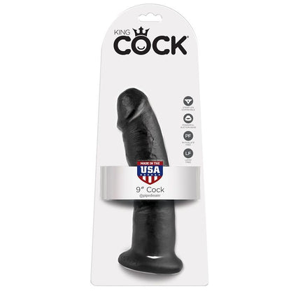 KING COCK - 9 DILDO SVART 22,9 CM