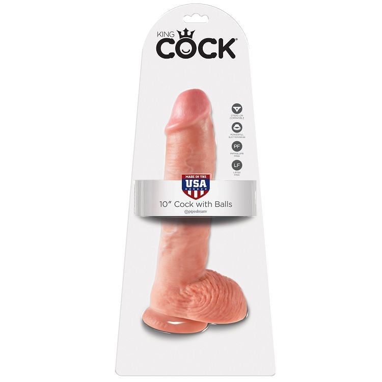 KING COCK - 10 dildoa, lihaa ja kiveksiä, 26,5 cm