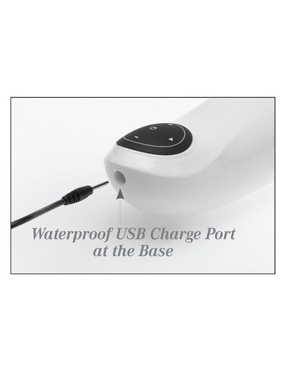 EXTREME TOYZ - PDX MEGA BATOR USB-UROSMASTURBAATORI, VALKOINEN