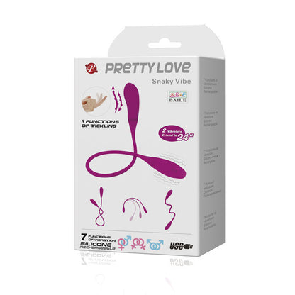 PRETTY LOVE - ÄLYKÄS KÄÄRMEEVÄ VIBRAATTORI 7 V + 3 KUTITUSTA 