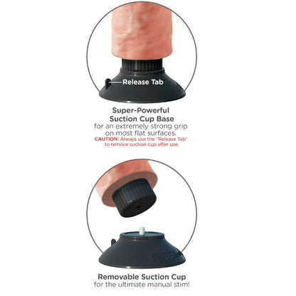 KING COCK - 25,5 CM VÄRISEVÄ KUKON LIHA