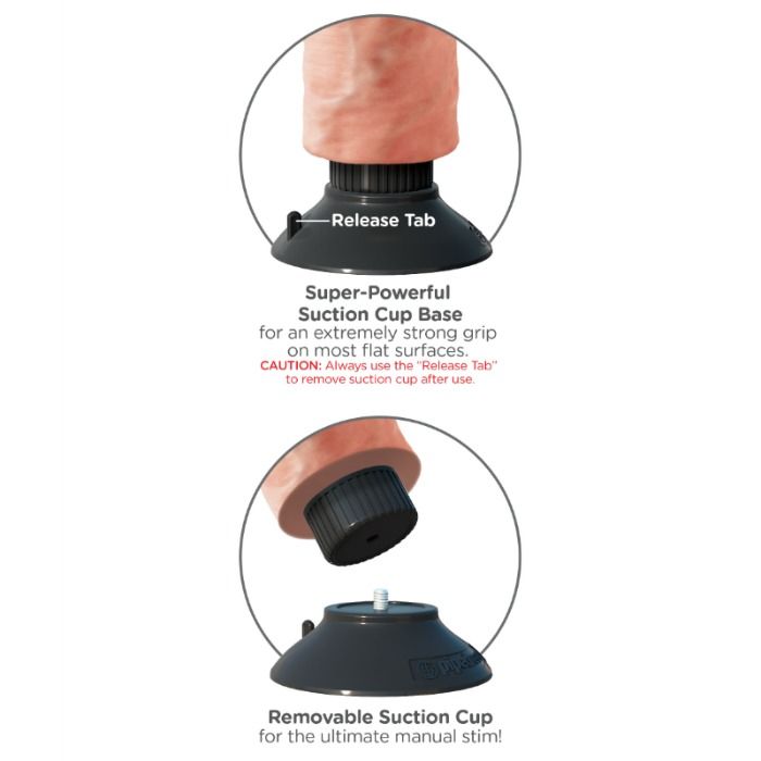 KING COCK - 17,78 CM VÄRISEVÄ KULHO, JOLLA ON LIHAINEN LIHA