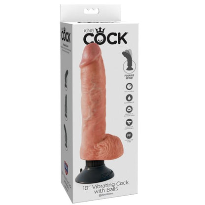 KING COCK - 25,5 CM VÄRISEVÄ KULHO, JOLLA ON LIHAINEN LIHA