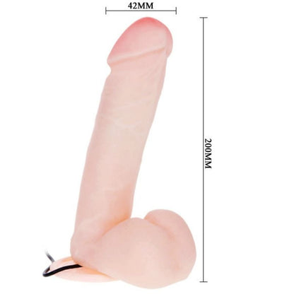 BAILE - REALISTINEN DILDO VÄRINÄLLÄ JA PYÖRIMISELLÄ 20 CM