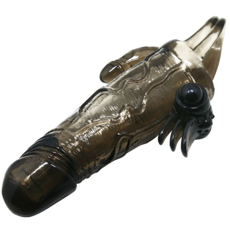 BAILE - BRAVE MAN PENISSUOJA KLITORIAS- JA ANAALISTIMULAATIOILLA KAKSOISLUODI MUSTA 16,5 CM