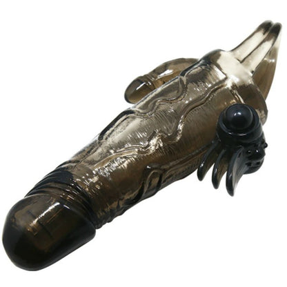 BAILE - BRAVE MAN PENISSUOJA KLITORIAS- JA ANAALISTIMULAATIOILLA KAKSOISLUODI MUSTA 16,5 CM